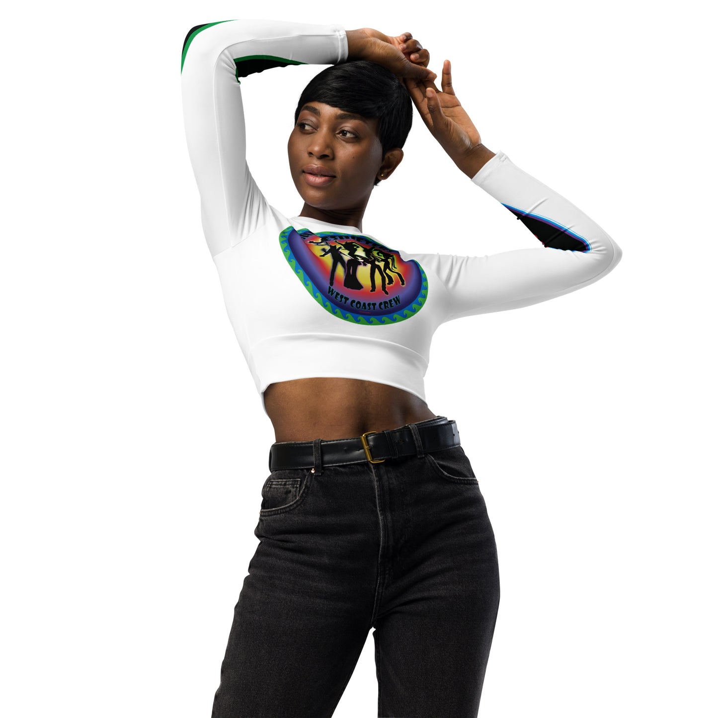 Shapeshifter West Coast Crew recycled long-sleeve crop top