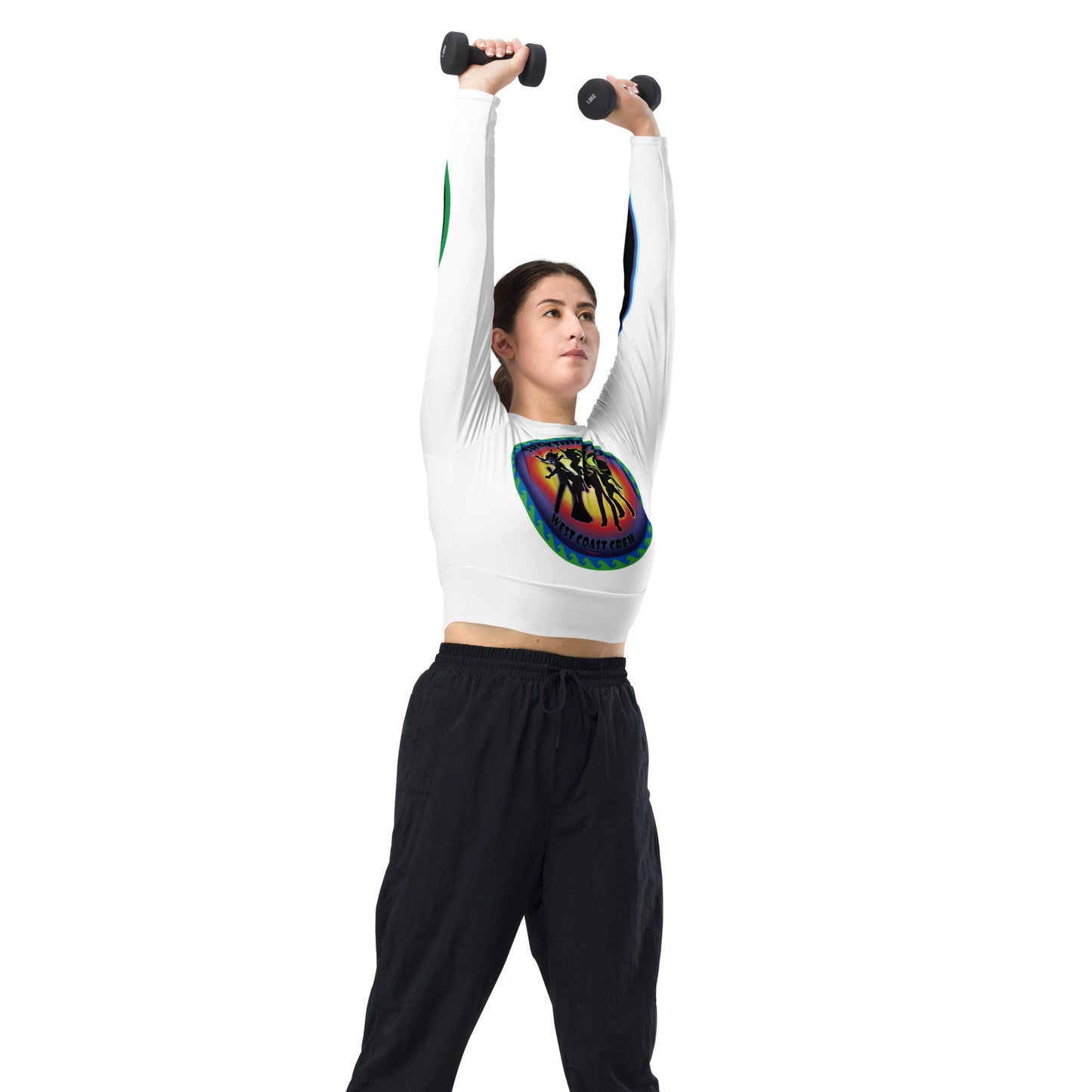 Shapeshifter West Coast Crew recycled long-sleeve crop top