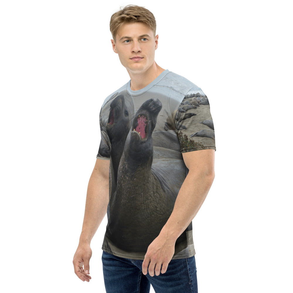 Bull Elephant Seals Men's T-shirt AOP